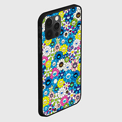 Чехол для iPhone 12 Pro Max Takashi Murakami Улыбающиеся цветы, цвет: 3D-черный — фото 2
