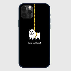 Чехол для iPhone 12 Pro Max UNDERTALE DOG НА КАНАТЕ, цвет: 3D-черный