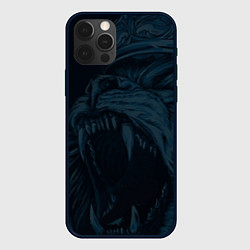 Чехол для iPhone 12 Pro Max Zenit lion dark theme, цвет: 3D-черный