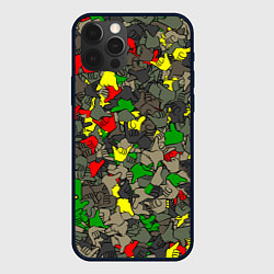 Чехол для iPhone 12 Pro Max Раста-камуфляж, цвет: 3D-черный