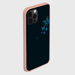 Чехол для iPhone 12 Pro Max Стая неоновых бабочек, цвет: 3D-светло-розовый — фото 2