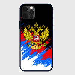 Чехол iPhone 12 Pro Max ТРИКОЛОР РОССИЯ, БРЫЗГИ КРАСОК