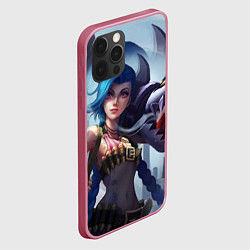 Чехол для iPhone 12 Pro Max ЛИГА ЛЕГЕНД ДЖИНКС JINX, цвет: 3D-малиновый — фото 2