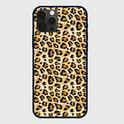 Чехол для iPhone 12 Pro Max Пятна Дикого Леопарда, цвет: 3D-черный