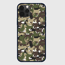 Чехол для iPhone 12 Pro Max Камуфляж из Собак Camouflage, цвет: 3D-черный