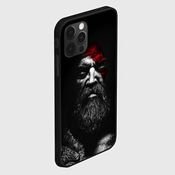 Чехол для iPhone 12 Pro Max ЛИЦО КРАТОСА, БОГ ВОЙНЫ GOD OF WAR, цвет: 3D-черный — фото 2