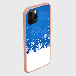 Чехол для iPhone 12 Pro Max Снежинки - С Новым Годом, цвет: 3D-светло-розовый — фото 2
