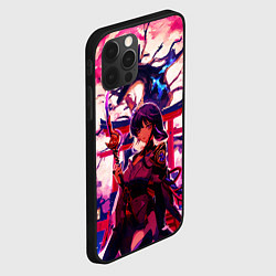 Чехол для iPhone 12 Pro Max Шогун райден под деревом лисы Геншин Импакт, цвет: 3D-черный — фото 2