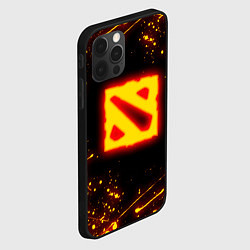 Чехол для iPhone 12 Pro Max DOTA 2 FIRE LOGO ДОТА 2 ОГНЕННЫЙ ЛОГО, цвет: 3D-черный — фото 2