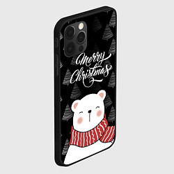 Чехол для iPhone 12 Pro Max MERRY CHRISTMAS BEARS, цвет: 3D-черный — фото 2