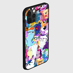 Чехол для iPhone 12 Pro Max My Little Pony Персонажи, цвет: 3D-черный — фото 2