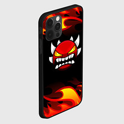 Чехол для iPhone 12 Pro Max Geometry Dash Fire, цвет: 3D-черный — фото 2