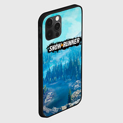 Чехол для iPhone 12 Pro Max SnowRunner СноуРаннер логотип, цвет: 3D-черный — фото 2