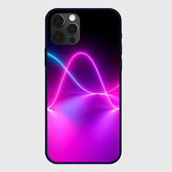 Чехол для iPhone 12 Pro Max Лучи света pink theme, цвет: 3D-черный
