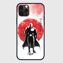 Чехол для iPhone 12 Pro Max Сайтама красный дым One Punch-Man, цвет: 3D-черный