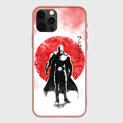 Чехол для iPhone 12 Pro Max Сайтама красный дым One Punch-Man, цвет: 3D-светло-розовый