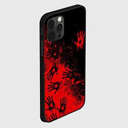 Чехол для iPhone 12 Pro Max Death Stranding Отпечаток рук паттерн, цвет: 3D-черный — фото 2