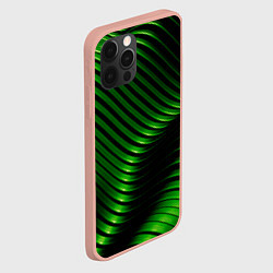 Чехол для iPhone 12 Pro Max Волны изумрудного металла, цвет: 3D-светло-розовый — фото 2