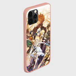 Чехол для iPhone 12 Pro Max GENSHIN IMPACT GODS HEROES, цвет: 3D-светло-розовый — фото 2