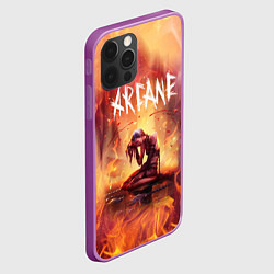 Чехол для iPhone 12 Pro Max JINX В ОГНЕ, АРКЕЙН LEAGUE OF LEGENDS, цвет: 3D-сиреневый — фото 2