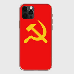 Чехол для iPhone 12 Pro Max Красный Советский союз, цвет: 3D-светло-розовый