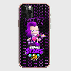 Чехол для iPhone 12 Pro Max Эмз BRAWL STARS соты, цвет: 3D-светло-розовый