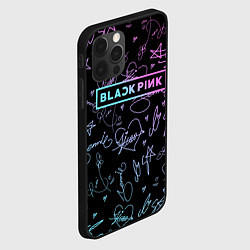Чехол для iPhone 12 Pro Max NEON BLACKPINK АВТОГРАФЫ, цвет: 3D-черный — фото 2