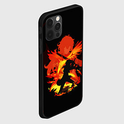 Чехол для iPhone 12 Pro Max DILUC FIRE GENSHIN IMPACT НА СПИНЕ, цвет: 3D-черный — фото 2