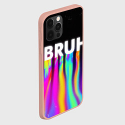 Чехол для iPhone 12 Pro Max BRUH Братан, цвет: 3D-светло-розовый — фото 2