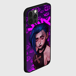 Чехол для iPhone 12 Pro Max League Of Legends ARCANE JINX НЕОН, цвет: 3D-черный — фото 2