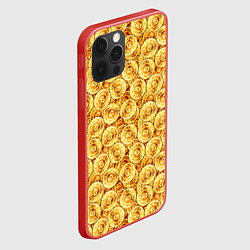 Чехол для iPhone 12 Pro Max Золотые Биткоины, цвет: 3D-красный — фото 2