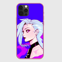 Чехол для iPhone 12 Pro Max League Of Legends Jinx неон, цвет: 3D-малиновый