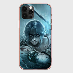 Чехол для iPhone 12 Pro Max ЦИРИ, ВЕДЬМАК, THE WITCHER, цвет: 3D-светло-розовый