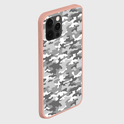 Чехол для iPhone 12 Pro Max Серый Военный Камуфляж, цвет: 3D-светло-розовый — фото 2