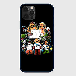 Чехол для iPhone 12 Pro Max Mario x GTA, цвет: 3D-черный