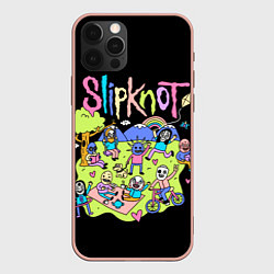 Чехол для iPhone 12 Pro Max Slipknot cuties, цвет: 3D-светло-розовый