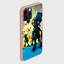 Чехол для iPhone 12 Pro Max Plants vs Zombies зомби наступают, цвет: 3D-светло-розовый — фото 2