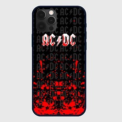 Чехол для iPhone 12 Pro Max Acdc Паттерн, цвет: 3D-черный