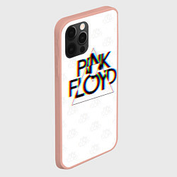 Чехол для iPhone 12 Pro Max PINK FLOYD LOGO ПИНК ФЛОЙД ГЛИТЧ, цвет: 3D-светло-розовый — фото 2