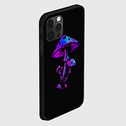 Чехол для iPhone 12 Pro Max Неоновый гриб, цвет: 3D-черный — фото 2