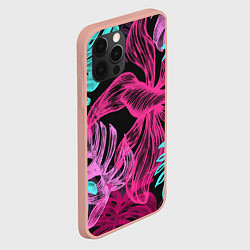 Чехол для iPhone 12 Pro Max Папоротниковый неон, цвет: 3D-светло-розовый — фото 2