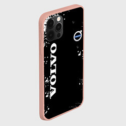 Чехол для iPhone 12 Pro Max Volvo капли и брызги красок, цвет: 3D-светло-розовый — фото 2