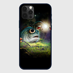Чехол для iPhone 12 Pro Max Рыба в лесу, цвет: 3D-черный