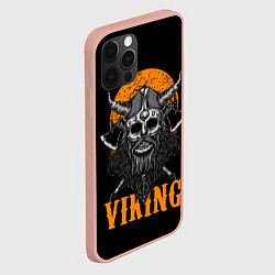 Чехол для iPhone 12 Pro Max ЧЕРЕП ВИКИНГА VIKINGS SKULL, цвет: 3D-светло-розовый — фото 2