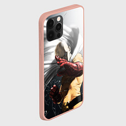 Чехол для iPhone 12 Pro Max One Punch Man - Сайтама, цвет: 3D-светло-розовый — фото 2