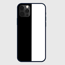 Чехол для iPhone 12 Pro Max Black and white чб, цвет: 3D-черный