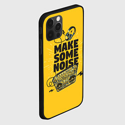 Чехол для iPhone 12 Pro Max Make Some Noise музыка, цвет: 3D-черный — фото 2