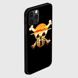 Чехол для iPhone 12 Pro Max One Piece череп, цвет: 3D-черный — фото 2