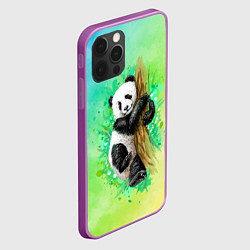 Чехол для iPhone 12 Pro Max ПАНДА PANDA ЦВЕТНЫЕ КРАСКИ, цвет: 3D-сиреневый — фото 2