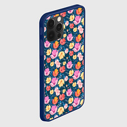 Чехол для iPhone 12 Pro Max Поле цветов, цвет: 3D-тёмно-синий — фото 2